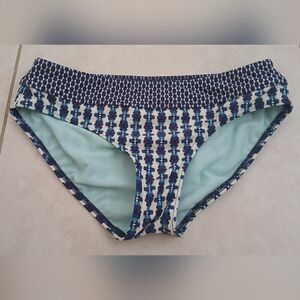 Prana Blue and White Bikini Bottom XS